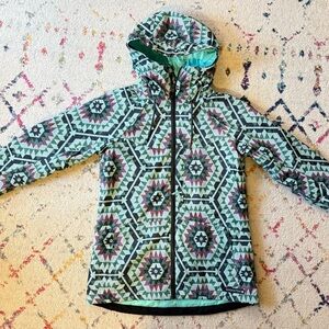 686 Geometric Jacket in Mint and Pink